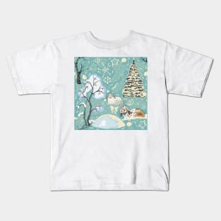 Winter Bunnies Kids T-Shirt